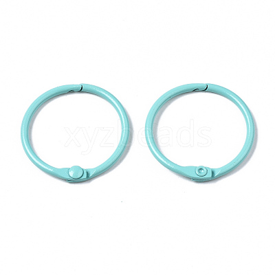 Spray Painted Iron Split Key Rings IFIN-T017-01-1