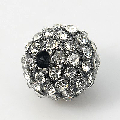 Alloy Rhinestone Beads RB-A034-10mm-B-1
