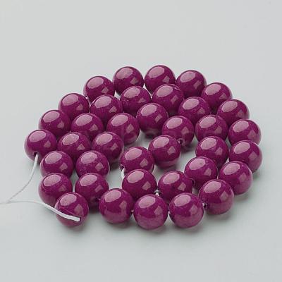 Natural Mashan Jade Round Beads Strands G-D263-8mm-XS12-1