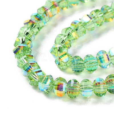 Transparent Electroplate Glass Beads Strands GLAA-Q099-H01-04-1