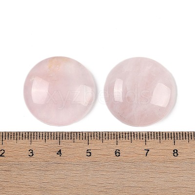 Natural Rose Quartz Cabochons G-H1596-FR-25mm-24-1
