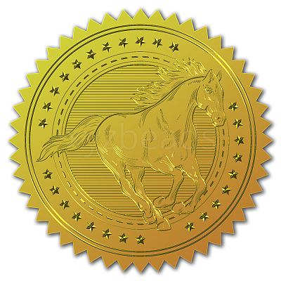 Self Adhesive Gold Foil Embossed Stickers DIY-WH0211-058-1