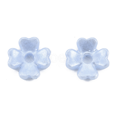 Resin Imitation Pearl Bead Caps RESI-N036-03-1