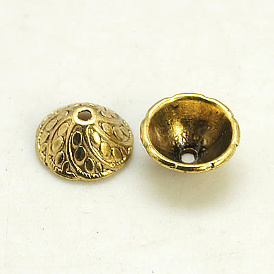 Tibetan Style Bead Caps X-GLF0535Y-NF-1