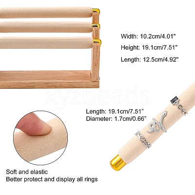 Wood Finger Ring Display Stands NDIS-F003-04B-1