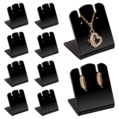 Acrylic Slant Bacl Earring Display Stands EDIS-WH0031-28C-01-1