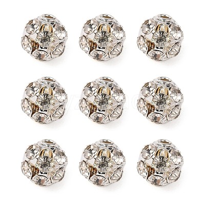 Brass Rhinestone Beads RB-H034-4-1