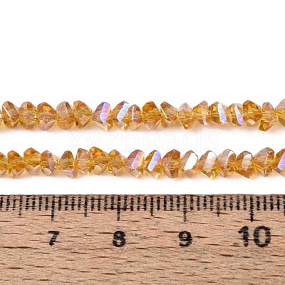Electroplate Transparent Glass Beads Strands GLAA-N021-4mm-24-1
