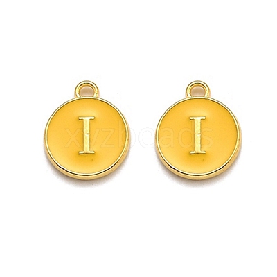 Golden Plated Alloy Enamel Charms X-ENAM-Q437-13I-1