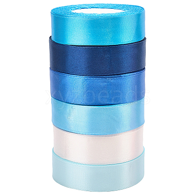 6 Rolls 6 Colors Polyester Ribbon OCOR-CP0001-27B-1