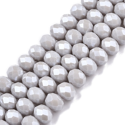 Electroplate Glass Beads Strands EGLA-A044-P8mm-A19-1