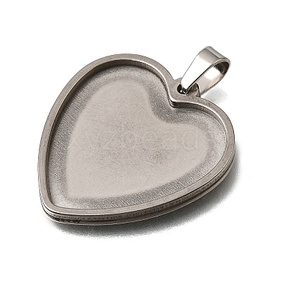 304 Stainless Steel Pendant Cabochons Settings SA-CBA8A58-01A-P-1