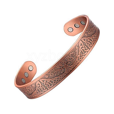 Alloy Magnetic Cuff Bangles for Woman Men LS-PW-WG11C77-01-1