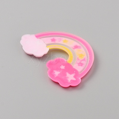 PVC Plastic Cabochons SIL-WH0019-15F-1
