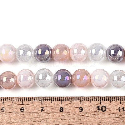 Electroplate Glass Beads Strands EGLA-N019-10mm-01-1