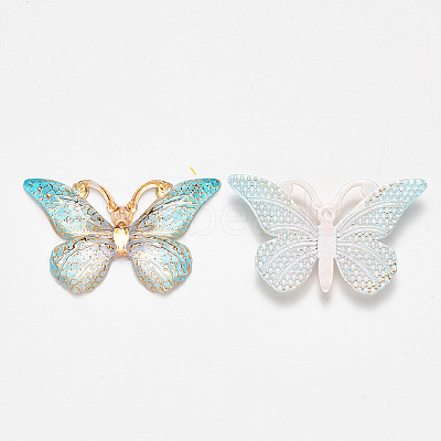 Transparent Acrylic Pendants LS-TACR-R140-08G-1