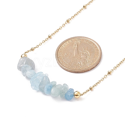 Natural Mixed Stone Chips Beaded Necklaces NJEW-JN03969-1