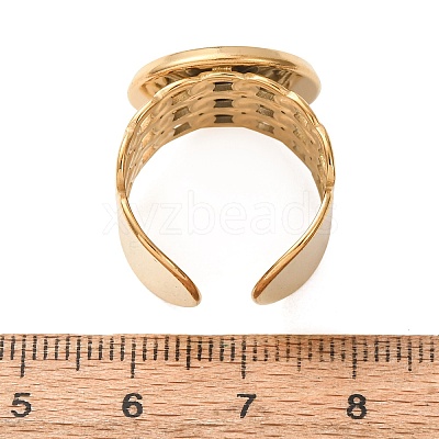 304 Stainless Steel Cable Chain Cuff Ring Components SA-CBA94B1-01G-05-1