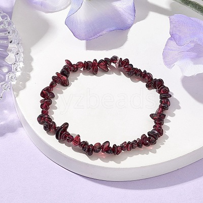 Natural Garnet Beads Kids Bracelets BJEW-JB10611-02-1