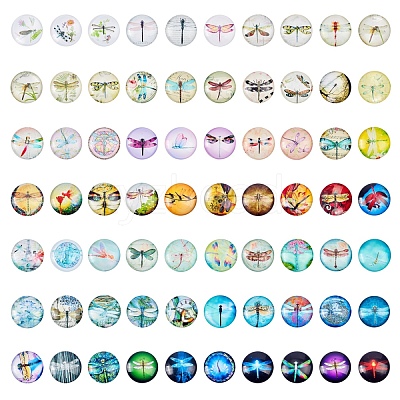Flatback Glass Cabochons for DIY Projects GGLA-S047-25mm-06E-1