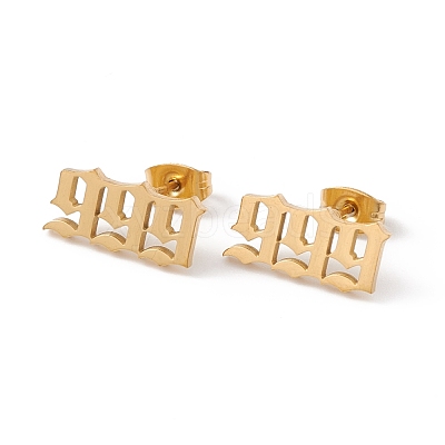 Number Earrings EJEW-F286-01I-G-1