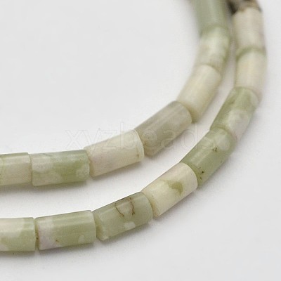 Column Natural Peace Jade Beads Strands G-N0153-65-1