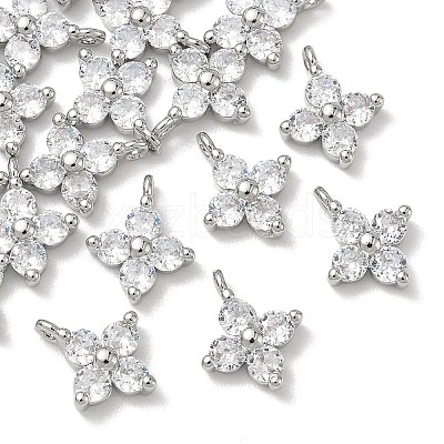 SHEGRACE Brass Cubic Zirconia Charms X-XGRQ4H448-680P-A-1