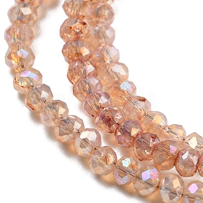 Transparent Baking Paint Glass Beads Strands DGLA-F002-02A-05-1