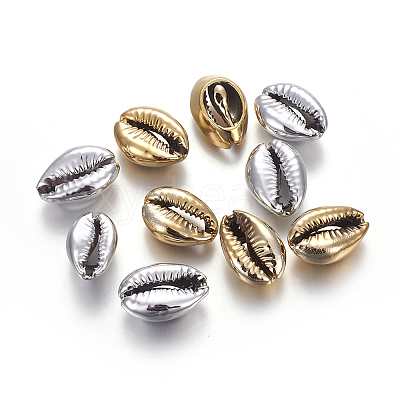 Electroplate Cowrie Shell Beads BSHE-X0006-02-1