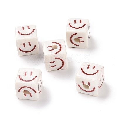 Opaque Printed Acrylic Beads LS-MACR-C007-01L-1