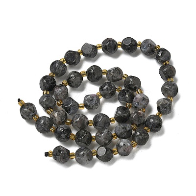 Natural Larvikite Beads Strands G-K387-A02-02-1