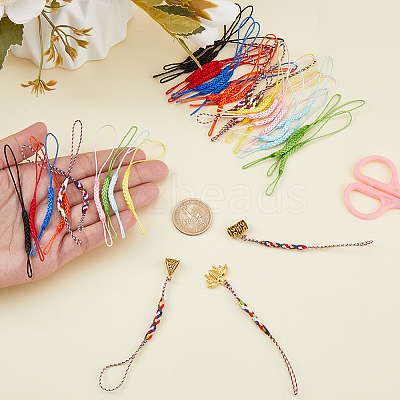 40Pcs 10 Colors Rayon Mobile Straps AJEW-GF0013-05-1