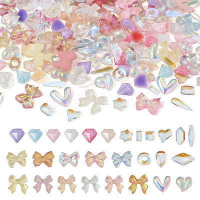 6 Style Resin 3D Nail Art Cabochons MRMJ-BY0001-01-1