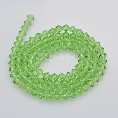 Faceted Bicone Glass Beads Strands EGLA-P017-3mm-01-1