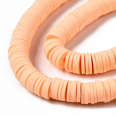 Handmade Polymer Clay Beads Strands CLAY-R089-8mm-148-1