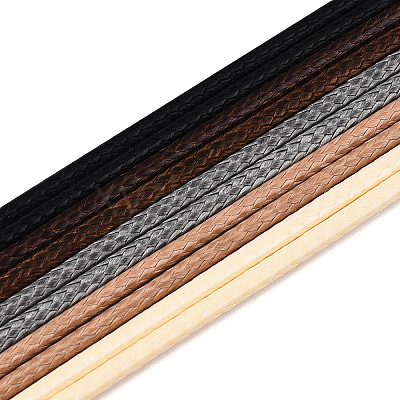 Braided Waxed Cotton Cord Necklace Making MAK-YWC0001-01P-M2-1