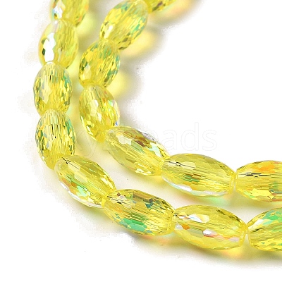 AB Color Plated Transparent Electroplate Beads Strands EGLA-H104-05A-1