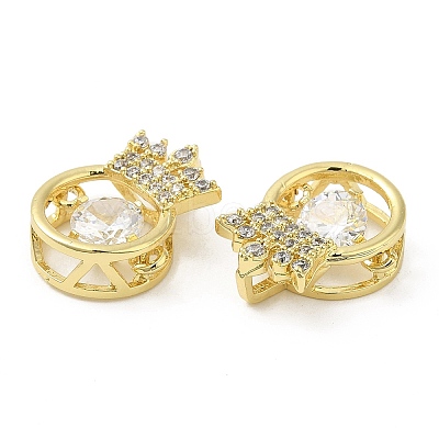Brass with Cubic Zirconia Pendants KK-G471-03G-1