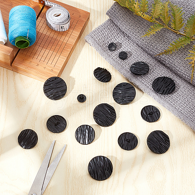 36Pcs 3 Style 1-Hole Alloy Shank Buttons BUTT-GA0001-02EB-1