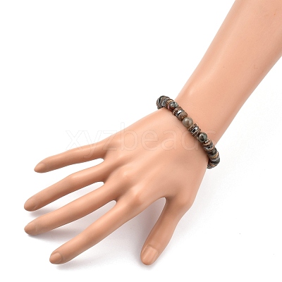 Natural & Synthetic Gemstone Stretch Bracelets BJEW-JB05359-1
