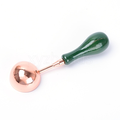 Brass Handle Wax Sealing Stamp Melting Spoon TOOL-WH0133-38B-RG-1