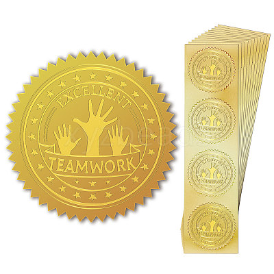 Self Adhesive Gold Foil Embossed Stickers DIY-WH0211-377-1
