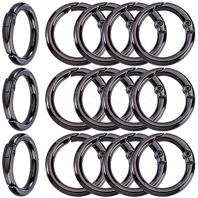 15Pcs Zinc Alloy Spring Gate Rings FIND-BBC0005-01B-B-1
