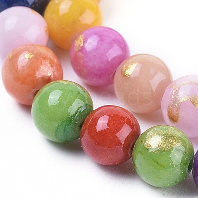 Natural Mashan Jade Beads Strands G-F670-A16-10mm-1