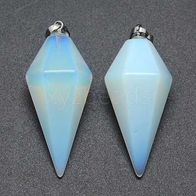 Opalite Pointed Pendants KK-E757-F-21P-1