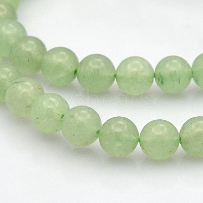 Natural Green Aventurine Round Beads Strands G-N0120-13-6mm-1