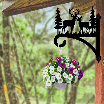 Iron Hanging Plant Hanger Bracket HJEW-WH0095-036-1