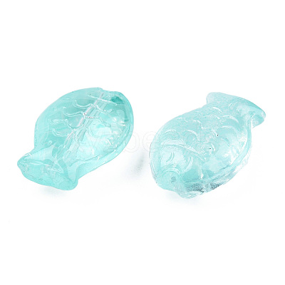 Transparent Spray Painted Glass Beads GLAA-N035-024-C03-1