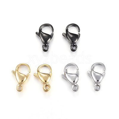 304 Stainless Steel Lobster Claw Clasps X-STAS-H353-A-02-1