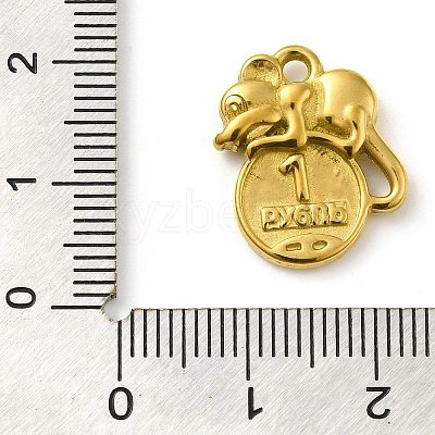 Ion Plating(IP) 304 Stainless Steel Pendants STAS-M070-08G-1